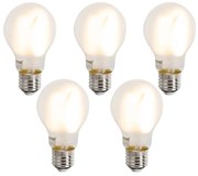 Sada 5 ks Inteligentné stmievateľné LED žiarovky E27 A60 matné 7W 806lm 2700-6500K