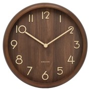 Karlsson 6021DW dizajnové nástenné hodiny hnedé,priemer 30 cm