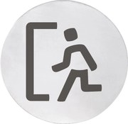 Sapho Sapho, Ceduľa "EXIT", priemer 75mm, nerez mat, XP128