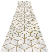 Behúň EMERALD exkluzívny 1014 glamour, kocka krémový/zlatý