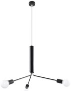 Luster Duomo 3, čierne telo svietidla