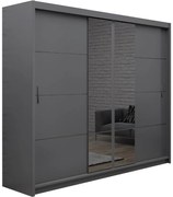 Skriňa Porto 250 grafit/zrkadlo