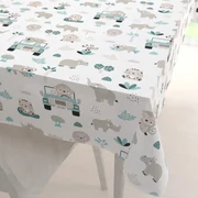 Biante Detský bavlnený obdĺžnikový obrus Sandra SA-477 Sivobéžové zvieratká v Safari 50x100 cm