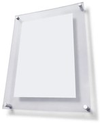 Plexi tabuľa A2 s ozdobnými skrutkami, číra