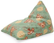 Sedací vak Triangl roztomilé opičky, farebná