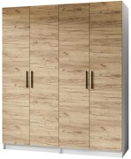 Skriňa X2 Gold 2d Biela/Dub Craft Zlatý