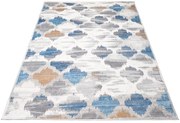 Koberec D654B VALLEY biely / tmavomodrý