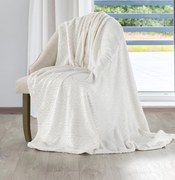 Deka Flanel Mist 150x200 cm – krémová so zlatými vzormi, mäkká a hrejivá