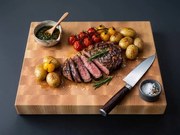 AMADEA Drevená mäsiarska doska skladaná, masívne drevo, 29,5x39,5x5 cm