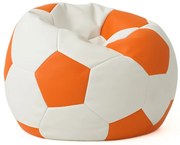 Sedací vak futbalová lopta malá bielooranžová EMI