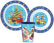 Detská vianočná sada plastového riadu pre deti Tlapková patrola - Paw Patrol - 3 diely