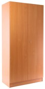 Drevená šatníková skriňa Visio, 90 x 45 x 185 cm, cylindrický zámok, buk