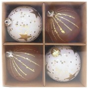 Súprava 4 vianočných gúľ 8 cm mix b04zlrp