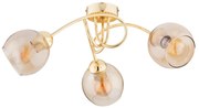 Prisadený luster SEYLA 3xE27/60W/230V zlatá/béžová
