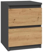 Nočný stolík MALWA M2 dub artisan / antracit