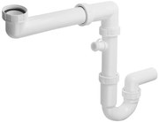 Bruckner Bruckner, Drezový sifón šetriaci miesto s odbočkou 1"1/2, odpad 40mm, biela, 155.125.0