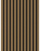 Mexen Lam-F, akustické stenové lamely 275 × 30 cm, plstený podklad 8 mm, technická dyha, teak zlatistý, S105-275307-3015-014