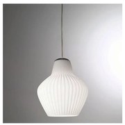 SIRU - Luster na lanku LONDON 1xE27/60W/230V biela/lesklý chróm benátske sklo