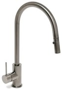 Drezová batéria SAT Aurum s vyťahovacou spŕškou, 2 prúdy brúsený gun metal SATBAUR286BGM