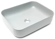 Umývadlo na dosku SAT Infinitio 50x39 cm šedá mat  bez prepadu SATINF5039LGRM