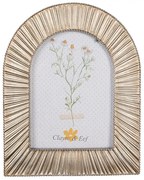 Zlatý fotorámik v polkruhovom prevedení - 18*2*22 cm / 10*15 cm