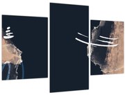 Obraz - Tmavomodrá abstrakcia (90x60 cm)