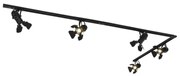 Koľajnicový systém s 5 reflektormi čierny - Movie