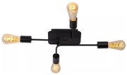 Lucide 21118/04/30 - Prisadený luster LESTER 4xE27/40W/230V čierny