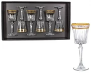 BOHEMIA PRESTIGE DORATO POHÁR NA VÍNO 230ML SADA 6 KS