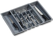 Plastový kuchynský organizér Loft Grey, 50x38 cm