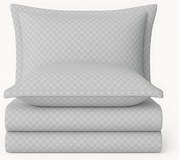 Sivé obliečky na dvojlôžko/predĺžené z bavlny Renforcé 240x220 cm Checkered – Mila Home Luxury