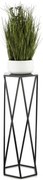 Vysoký stojan na kvety LOT 24 cm čierny