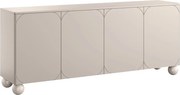 Komoda Sonatia II 200 cm štvordverová - kašmír / guľové nohy