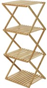 Úložný regál Bamboo, 4 police, 40 x 93,5 x 33,5 cm