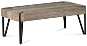 Konferenční stolek 110x60x43, dub "Canyon grey", kov matná černá