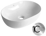 Laveo Lomami, umývadlo na dosku 485x350x135 mm, biela lesklá, LAV-VUL_6248