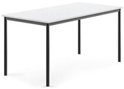 Stôl BORÅS, 1600x800x760 mm, laminát - biela, antracit