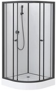 Sprchový box štvrťkruhový Elize 80x80x200 čierny