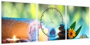 Obraz - Relaxácia (s hodinami) (90x30 cm)