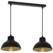 Luminex Luster na lanku SVEN 2xE27/15W/230V čierna/zlatá 9143