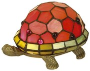 Vitráž detská lampa KORYTNAČKA Red 21*14 cm