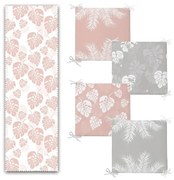 Súprava sedákov a behúňa 5 ks Tropical Leaves – Mila Home