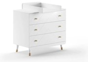 Biela detská komoda s prebaľovacím pultom 100x100x74 cm Billy – Vipack