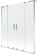 Mexen Velar L Duo, 2-krídlová posuvná vaňová zástena 140 x 150 cm, 8mm číre sklo, chrómová, 896-140-003-02-01