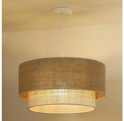 Duolla - Luster na lanku YUTE BOHO 1xE27/15W/230V pr. 45 cm hnedá/krémová