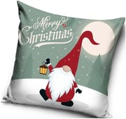 Vianočný vankúš - motív Škriatok s lampičkou - Merry Christmas - 40 x 40 cm