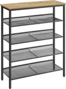 Botník TAYLOR ARTISAN s čiernou konštrukciou, 4 police