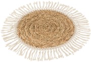 Prírodné pletené prestieranie / podtácok z morskej trávy so strapcami - Ø 50*1.5 cm