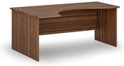 Ergonomický kancelársky písací stôl PRIMO WOOD, 180x120 cm, ľavý, orech