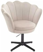 LuxuryForm DESIGN Kreslo FREY VELUR na čiernom kríži - latte